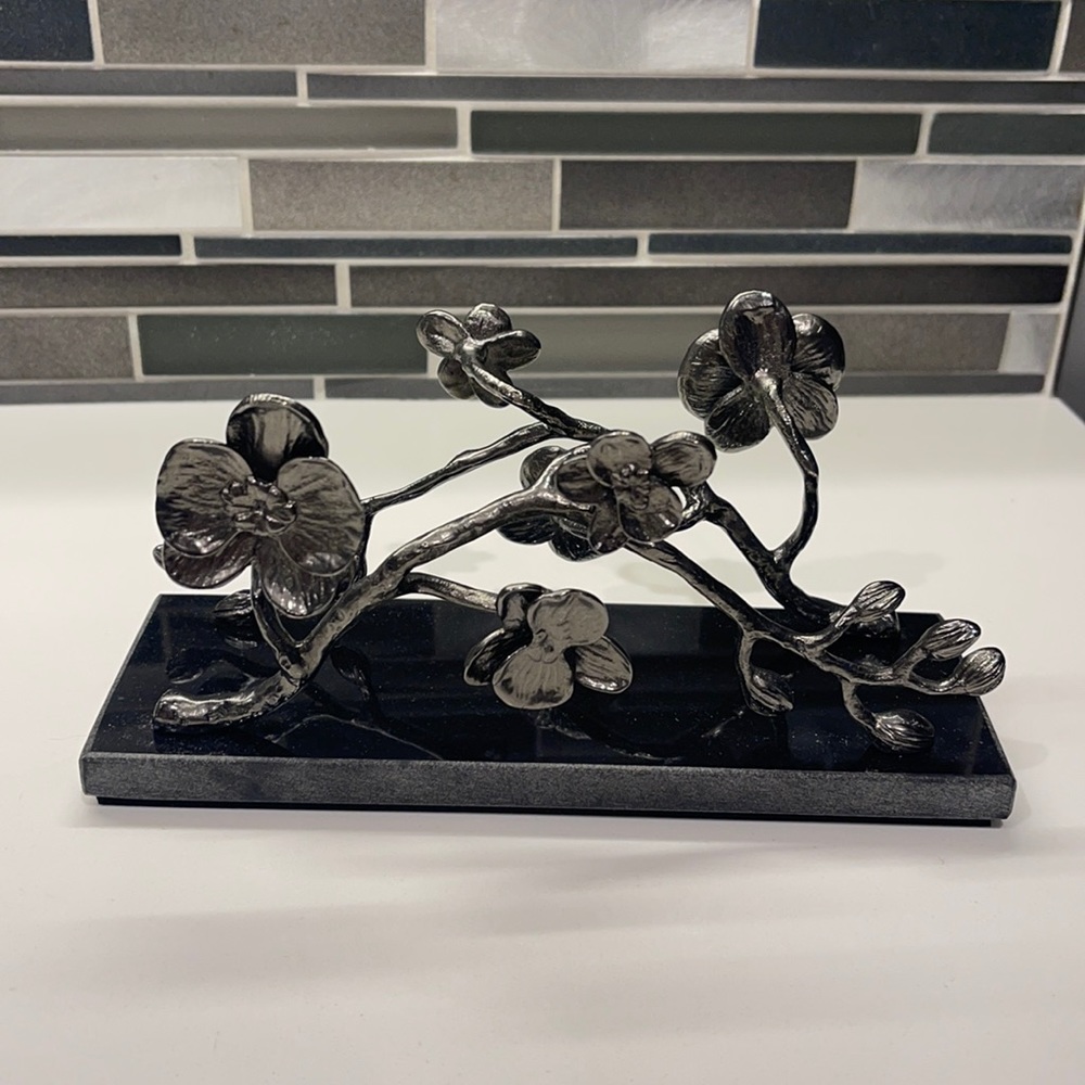 Michael Aram black orchid napkin holder